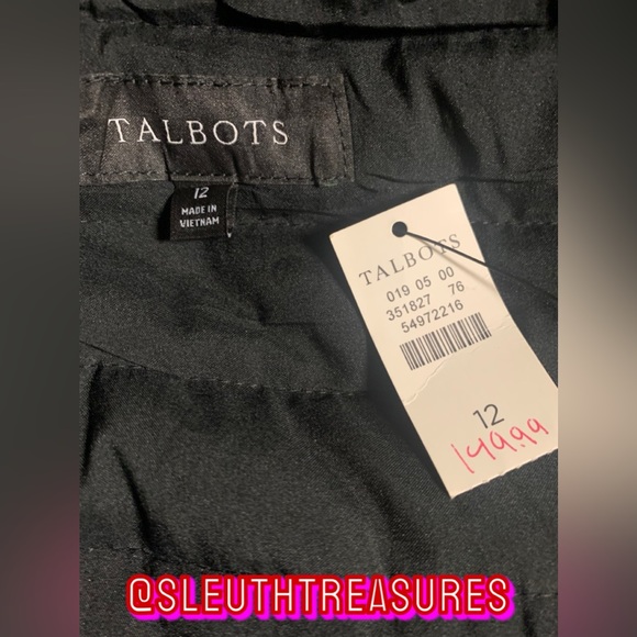 NWT Talbots Quilted Down-Filled Puffer Evening Jacket Black Velvet New Size 12 - Picture 5 of 6